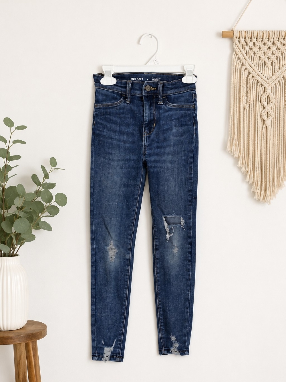 Old Navy Blue Distressed Skinny Jeans for Kids